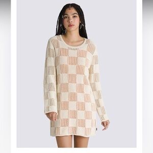 NWT Vans Lily Long Sleeve Knit Dress Size L!